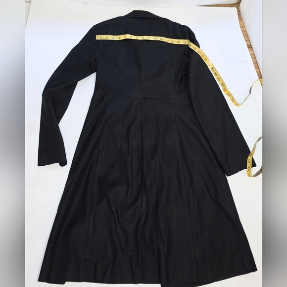 LIquid 97% Black Cotton Button Down Fall Coat. Size 6 - Picture 8 of 9